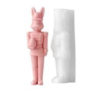Rabbit Candle Mould - 3D Nutcracker Rabbit Candle Making Supplies - Silicone Material - Plaster Moulds - Plaster Moulds | For Plaster, Resin Art, Home Decorations, DIY Lovers