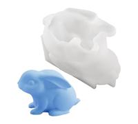 Rabbit Candle Moulds Easter Bunny Mold | 3D Bunny Candle Mold, Suitable for Epoxy Resin, Soap, Wax Crafts,Making Handmade Soap Gift Craft Easter Home Decoration, | 9.9x6.5x5.3cm |