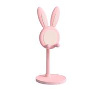 Rabbit Cartoon Phone Stand - Cute Thick Case Friendly, Adjustable Desk Accessories, Universal Mobile Phone And Tablet Stand | Cell Rabbit Cartoon Desk Accessory Fun Adjustable Hold