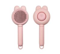 Rabbit Cat Brush for Short or Long Haired Cats Dogs Rabbits, Cute Cat Comb with Release Button for Massage and Removes Loose Fur, Dog Hair Brush Dog Grooming Deshedding Comb