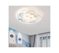Rabbit Ceiling Light Fixture LED Ceiling Lamp Star Close to Ceiling Light Bunny Flush Mount Lighting Dimmable Chandelier 3000-6000k(Blu)