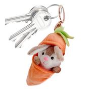 Rabbit Charm Plush Rabbit Keychain Funny Accessory Easter Miniature for Little Kids Family Gift Friends Colleagues | With Backpack Toy Room Decoration