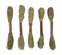 Rabbit Chew Sticks, Hamster Chew Toy, Sticks Alfalfa Grass Teeth Grinding Interactive Fun Toys, Rabbits Guinea Pigs Chinchillas Hamsters Gerbils 5PCS
