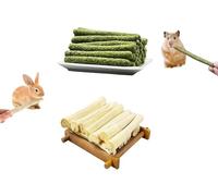 Rabbit Chew Toys,175g Grass Bite Sticks,175g Sweet Bamboo Sticks for Teeth Care, Bunny Natural Play Treat Toys for Guinea Pigs Hamster Chinchillas Hedgehog Small Animals