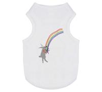 'Rabbit Clutching A Rainbow' Pet Dog/Cat T-Shirt (PT00131942)