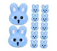 Rabbit Coat Button Decorative Resin Buttons 12pcs Blue | Clothes and Suits, Easy to Sew, Stable Ornamental Finish, Small Resin Buttons