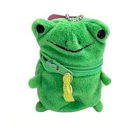 Rabbit Coin Purse Keychain, Cute Animal Plush Change Purse with Zipper Keyring, Rabbit Dog Bear Frog Monkey Coin Pouch Holder Keychain Charm for Handbag Tote Wallet