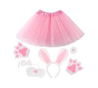 Rabbit Costume Set - Create Fun Memories for Kids, Flexible Headband, Lightweight Design, One Size Fits All + Comfort Stretch, High Density Polyester Blend, Birthday Parties and School