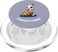 Rabbit Croissant Humour Gift France French Habit Paris PopSockets PopGrip for MagSafe
