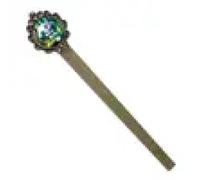 Rabbit Crystal Ball Antique Bronze Bookmark for Reading, Elegant Book Marker for Book Lovers Students Office Gift