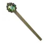 Rabbit Crystal Ball Antique Bronze Bookmark for Reading, Elegant Book Marker for Book Lovers Students Office Gift