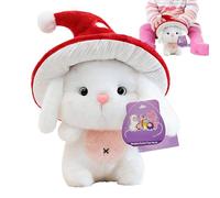 Rabbit Cuddle,Cute Easter Spring Blossom Easter Gift | Cute Mushroom Hat Rabbit Cushion,For Kids Room Living Room Bedroom Car Easter Birthday Christmas