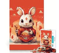Rabbit Cute Japanese 1000 Piece Jigsaw Puzzles for Adults Jigsaw Mind Play Home Pastime Clean Edge Lovely Present (50x75cm)