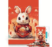 Rabbit Cute Japanese Jigsaw Puzzles for Adults1000 Pieces Memory Gain Stress Relief Design Assembly Memorable Gift (38x26cm)