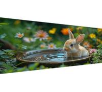 Rabbit Diamond Art Kits for Adults, 5D DIY Full Drill Diamond Painting Plant Kits for Beginners, Premium Gem Crafts Embroidery Pictures for Home Decoration, Mothers Day Gifts for Mum, 30x60cm Y1-682