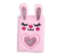 Rabbit Diary Plush - Versatile Rabbit Diary | Fuzzy Journal Notebook for Kids - Super Cute, Soft, Shiny Secret Diary for Christmas, Birthday, New Year, Personal Diary