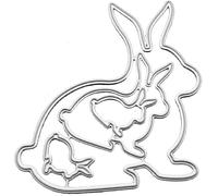 Rabbit Die Cuts Stencil, Metal Template Moulds Cutting Dies Cut Stencils for DIY Scrapbooking Photo Album Decorative Embossing Paper Dies for Card Making Templated (ZC294)