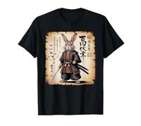 Rabbit Dressed As A Samurai Art Japanese Vintage T-Shirt
