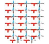 Rabbit Drinking Fountain Double Spring 20PCS No Water Feeder for Livestock Farm (Double Spring (red tee))