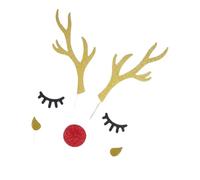 Rabbit Ears Cake Topper - Deer Antlers Style Decoration, Reusable and Non-Toxic, Elegant Design Ideal for Christmas Cakes | My Birthday Holiday Dessert Table