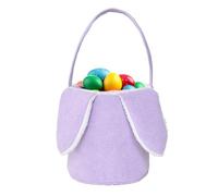 Rabbit Ears Easter Bucket - Easter Bucket For Kids |Bunny Ear Candy Basket |Rabbit Ears Candy Storage, Bunny Themed Egg Hunt Basket, Easter Basket For Candy Storage, Plush Bunny Easter Basket For Kids