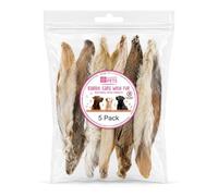 Rabbit Ears With Fur 5 Pack - Premium Natural Dog treat