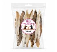 Rabbit Ears With Fur 5 Pack - Premium Natural Dog treat