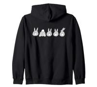 Rabbit Easter Bunny Children Funny Small Rabbits Zip Hoodie