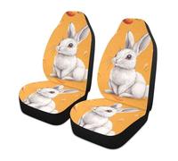 Rabbit Easter Day Eggs Auto Seats Protectors Set Of 2 Easy To Install Seat Covers Car Front Breathable Car Seat Protector For Suv Sedan Four Seasons