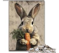 Rabbit Eating Carrot Jigsaw Puzzles for Teenagers 1000, Educational Games Home Decoration Unique Home Decor And Gifts (26x38cm)