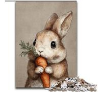 Rabbit Eating Carrot JigsawPuzzle 1000 Pieces for Adults, Educational Stress Relief Toy for Is Ideal As A Gift for The Whole Family (50x75cm)