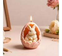 Rabbit Egg Candle Mold, Cute Easter Bunny Silicone Molds for Candle Making Aromatherapy & Handmade Wax Soap, Epoxy Resin Casting Molds for DIY Resin Craft, Perfect for Easter Home Decor