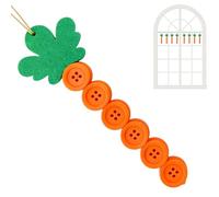 Rabbit Egg Carrot Pendant Craft Set DIY Buttons Ornament Kit Suitable for Beginners for Holiday Decorations Colorful Craft Handmade