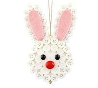 Rabbit Egg Carrot Pendant Craft Set DIY Buttons Ornament Kit Suitable for Beginners for Holiday Decorations Colorful Craft Handmade