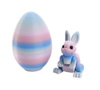 Rabbit Egg Set Easter Egg Handicrafts Ornaments Children's Gifts Bulk Christmas Ornament (E, One Size)