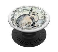 Rabbit Elke Design Animal Rabbit Motif PopSockets Adhesive PopGrip