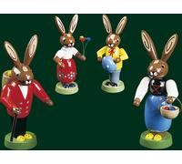 Rabbit Family 4 Piece Easter Rabbits Easter Decoration New 13061