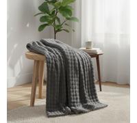 Rabbit Faux Fur Throw Blanket Ultra Soft Luxury Throw For Sofa And Bed Grey 150X200Cm