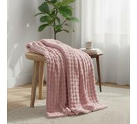 Rabbit Faux Fur Throw Blanket Ultra Soft Luxury Throw For Sofa And Bed Pink 150X200Cm