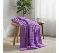 Rabbit Faux Fur Throw Blanket Ultra Soft Luxury Throw For Sofa And Bed Purple 150X200Cm