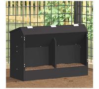Rabbit Feeder Black Cold-Rolled Steel 64.5 x 25.5 x 45.5 cm. Indoor/Outdoor