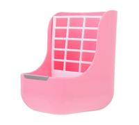 Rabbit Feeder Bowl Pink Plastic for Guinea Pig and Small Pets | Dual-purpose Design, Holds a Large Supply, Safe for Use, Minimizes Waste, Bunny Feeder for Daily Feeding