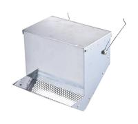 Rabbit Feeder, Easy-fill Hopper, 19.6x15x13.8cm, Small Animal Food Dispenser, Metal Rabbit Feeders, Me Ss-Free Design, Ideal For Cage, Crate Feeding Area.