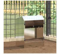 Rabbit Feeder Galvanised Steel 33.5x25.5x45.5cm Indoor/Outdoor Durable Weather