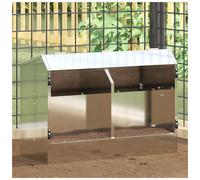 Rabbit Feeder Galvanised Steel 64.5x25.5x45.5cm Cold-Rolled Steel Outdoor Indoor