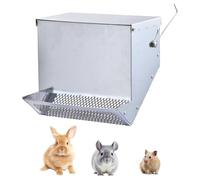 Rabbit Feeders for Cages, Feeding Station with Lid Automatic, Bunny Hay Feeder, for Indoor Outdoor Pet Care Small Animal Bird Hamster Ferret Crate Training