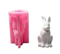Rabbit Figure Silicone Candle Moulds for Candle Soap Making Plaster Decoration Cement Clay Silicone Moulds Home Decoration