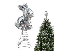 Rabbit Figurine - 23.2 x 10 x 10.5 cm Cute Shiny Mirror Reflective Sculpture Figure Disco Decoration Sculpture | Modern Decorative Accent Ornament | for Home, Office, Living Room, Ti
