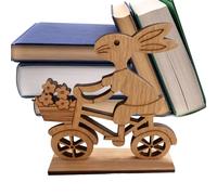 Rabbit Figurine, Wooden Bunnies for Easter Home Decoration | Small Rabbit Figurines for Desk Sculpture - For Shelf Table Entryway Office Shops Living Room Bedroom Porch