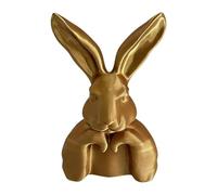 Rabbit Figurines 3D Printed Decorative Sculpture Set, Easter Bunny Figurines with Detailed Design, Spring Living Room Fireplace Shelf Office Table Decoration, Cute Animal Ornament for Seasonal